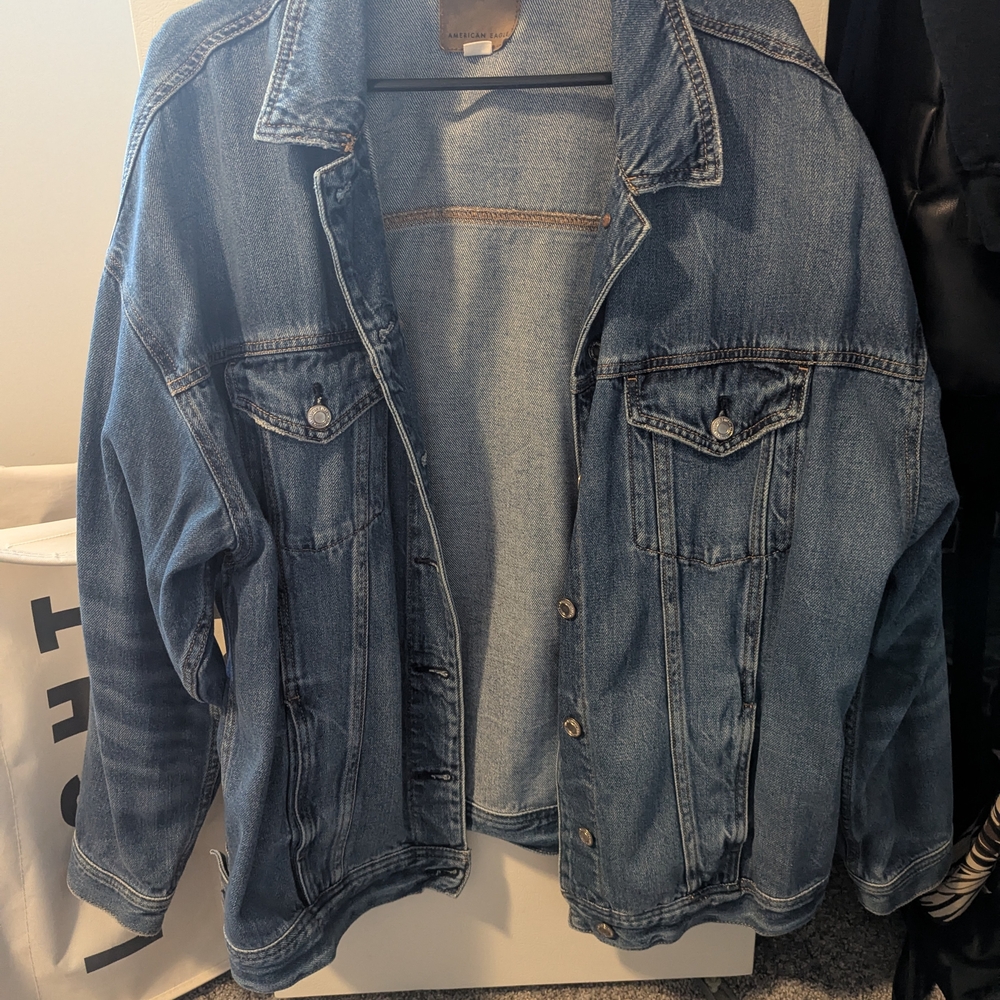 AE Classic Blue Oversized Denim Jacket